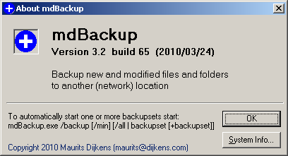Download mdBackup 3.2 installer (1603 KB)
